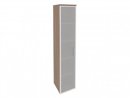 Офисная мебель ONIX O.SU-1.10R(L/R) Шкаф высокий узкий (1 высокий фасад стекло в раме)